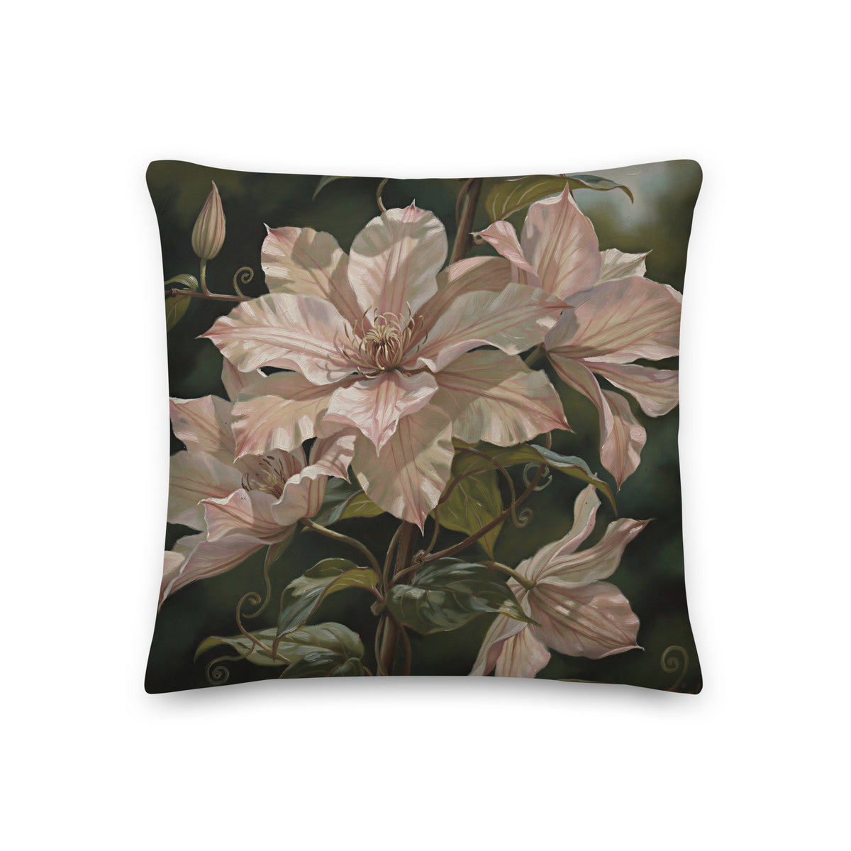 Botanical Clematis Cushion