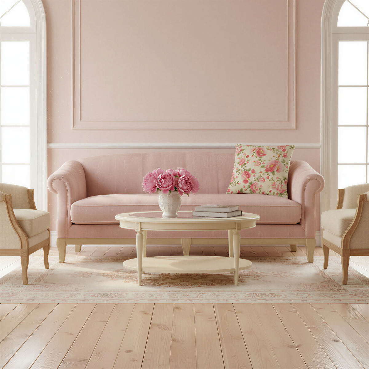 Floral Country Rose Cushion